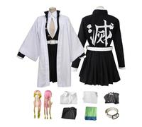 ZYJKGL Nime Cosplay Kanroji Mitsuri Uniform Costume Full Set With Wig - Halloween Party Christmas And Comic Exhibition Complete Set Outfit For Adults