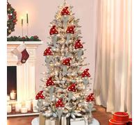 ZYKEJJDDAK 1/4/6 décorations de Noël en forme de champignon à suspendre pour sapin de Noël pour extérieur et intérieur