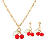 ZYKEJJDDAK 1 ensemble collier à breloques et boucles d'oreilles pendantes, collier tempérament, chaîne de clavicule, bijoux pour femmes fêtes, 4.68x3.12in, Plastique/résine, Pas de gemme