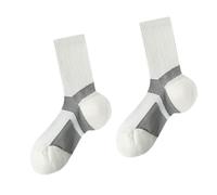 ZYKEJJDDAK 1 paire de chaussettes de sport rembourrées pour homme avec compression de la voûte plantaire, course à pied, tennis, athlétique pour homme, blanc, taille unique