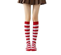 ZYKEJJDDAK 1 paire de chaussettes longues à rayures pour femme pour le quotidien ou les fêtes, Section 2., taille unique