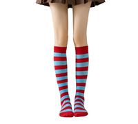 ZYKEJJDDAK 1 paire de chaussettes longues à rayures pour femme pour le quotidien ou les fêtes, Section 3., taille unique