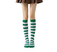 ZYKEJJDDAK 1 paire de chaussettes longues à rayures pour femme pour le quotidien ou les fêtes, Section 7, taille unique