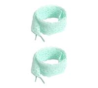 ZYKEJJDDAK 1 paire de lacets élégants en dentelle pour femmes et filles, chaussures décontractées, chaussures de sport, design plat, couleur dentelle, lacets de chaussures en dentelle, Vert lac, 120