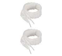 ZYKEJJDDAK 1 paire de lacets élégants en dentelle pour femmes et filles, chaussures décontractées, chaussures de sport, design plat, couleur dentelle, lacets de chaussures en dentelle, blanc, 120