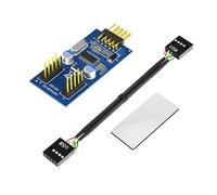 ZYKEJJDDAK Adaptateur USB 2.0 9 broches double sortie répartiteur 9 broches multilier de port pour connexion transparente de carte mère d'ordinateur Module d'extension USB