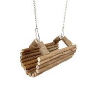 ZYKEJJDDAK Balançoire amusante en bois naturel pour hamster et gerbilles - Convient pour toute cage ou aire de jeu
