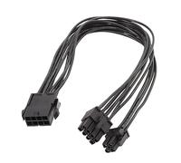ZYKEJJDDAK Bloc d'alimentation pour processeur de carte mère d'ordinateur 8 broches vers + 4 broches CPU vers 8 + 4 broches adaptateur noir câble électronique connecteur d'alimentation