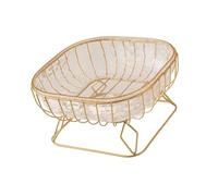 ZYKEJJDDAK Bol de service spacieux de 24 cm de large pour table basse, en fer et en PET, plateau de présentation de fruits léger