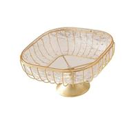 ZYKEJJDDAK Bol de service spacieux de 24 cm de large pour table basse, en fer et en PET, plateau de présentation de fruits léger