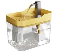 ZYKEJJDDAK Bol d'eau intelligent pour chat rechargeable par USB, structure d'imbibation, ventilateur silencieux pour la santé des léopardins, source d'eau USB pour animaux domestiques