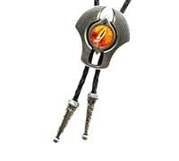 ZYKEJJDDAK Bolotie vintage faite à la main avec pendentif en pierre œil du mal et corde en cuir synthétique, 100cm, Métal