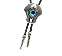 ZYKEJJDDAK Bolotie vintage faite à la main avec pendentif en pierre œil du mal et corde en cuir synthétique, 100cm, Métal