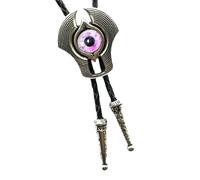 ZYKEJJDDAK Bolotie vintage faite à la main avec pendentif en pierre œil du mal et corde en cuir synthétique, 100cm, Métal