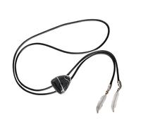 ZYKEJJDDAK Bolotie western unisexe en simili cuir Corde Cravate Vintage Triangle Pierre Bijoux Pendentif Western, 65.5cm, Métal