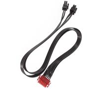 ZYKEJJDDAK Câble d'alimentation plat PCIe 12 broches vers 2 x 8 broches 30 cm pour plates-formes de jeu - Noir