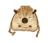 ZYKEJJDDAK Capybaras Grande trousse de maquillage avec cordon de serrage pour ranger les produits cosmétiques, Et le chou, 20*20cm