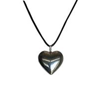 ZYKEJJDDAK Chaîne gothique Hyperbole Punk ras du cou avec pendentif en forme de cœur Chaîne clavicule Chaîne de perles Chaîne ras du cou Hip-hop, 5.85x3.9in, Métal, Pas de gemme