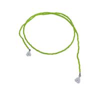 ZYKEJJDDAK Chaîne sur le thème de la nature - Collier de perles de verre vert - Joli pendentif