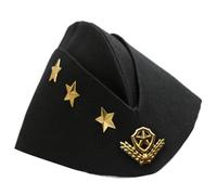 ZYKEJJDDAK Chapeau de capitaine de marin, chapeau d'hôtesse de l'air, parfait pour les amateurs de jeux de rôle et d'événements à thème, Halloween, jeu de rôle, chapeau de danse respirant