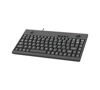 ZYKEJJDDAK Clavier USB ergonomique 88 touches avec boule de commande optique intégrée et design étanche à 3 boutons pour systèmes de contrôle industriels, claviers USB étanches avec boule de commande