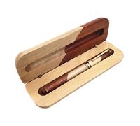 ZYKEJJDDAK Coffret cadeau stylo plume en bois rempli de piston avec pointe en métal pour étudiants adultes calligraphie écriture stylo plume en bois