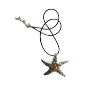 ZYKEJJDDAK Collier avec pendentif exagéré pour femme - En cuir tendance