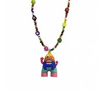 ZYKEJJDDAK Collier de perles colorées avec pendentif en forme de monstre, style hip-hop, pour filles