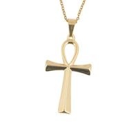 ZYKEJJDDAK Collier élégant avec pendentif en forme de croix en alliage robuste confortable avec chaîne de longueur réglable pour tous les jours, Size Pendant 4.46x2.53cm/1.76x0.99inch, Acier titane