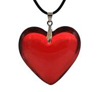 ZYKEJJDDAK Collier en cristal en forme de cœur avec pendentif en verre coloré pour femme, fille, adolescente, Size 16mm/0.62 20mm/0.78 25mm/0.98 33mm/ 1.29, Verre, Pas de gemme