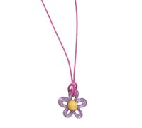ZYKEJJDDAK Collier minimaliste avec pendentif fleur en acrylique bleu clair - Bijou délicat pour la Saint-Valentin, 455cm 3cm, Acrylique, Pas de gemme
