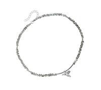 ZYKEJJDDAK Collier moderne réglable en alliage délicat avec pendentif en forme d'oiseau, bijou léger à superposer pour un style décontracté, 385cm, Alliage, cristal, Pas de gemme