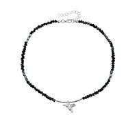 ZYKEJJDDAK Collier moderne réglable en alliage délicat avec pendentif en forme d'oiseau, bijou léger à superposer pour un style décontracté, 385cm, Alliage, cristal, Pas de gemme