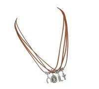 ZYKEJJDDAK Collier multi-brins d'inspiration occidentale avec pendentifs en alliage élégant pour festivals et activités en plein air, SizeApprox.407cm/15.742.75inches, Métal, Pas de gemme