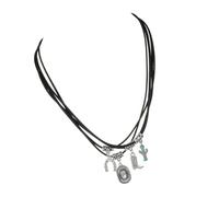 ZYKEJJDDAK Collier multi-brins d'inspiration occidentale avec pendentifs en alliage élégant pour festivals et activités en plein air, SizeApprox.407cm/15.742.75inches, Métal, Pas de gemme