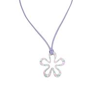 ZYKEJJDDAK Collier ras du cou délicat en acrylique avec pendentif en forme de fleur creuse, idéal pour une tenue décontractée ou formelle, 44mm, Acrylique, Pas de gemme