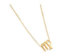 ZYKEJJDDAK Collier ras du cou élégant en acier constellations avec symbole de lettre, douze signes astrologiques, 41cm50cm, Acier titane, Pas de gemme
