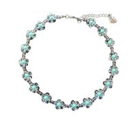 ZYKEJJDDAK Collier ras du cou en résine avec petites fleurs colorées pour femme