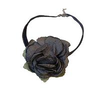ZYKEJJDDAK Collier ras du cou en tissu délicat avec grand pendentif floral pour spécial, 7.8x3.12in, Tissu, Pas de gemme