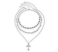 ZYKEJJDDAK Collier ras du cou Hip Hop avec pendentif tendance à franges, bijoux exquis pour femmes et filles, SizeApprox.357cm/13.72.7, Alliage + imitation cristal, Pas de gemme