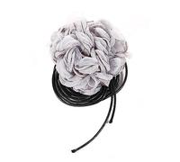 ZYKEJJDDAK Collier ras du cou réglable en tissu avec pendentif en forme de fleur fait à la main - Design tendance et élégant, 200cm, Tissu, Pas de gemme