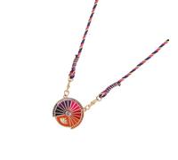 ZYKEJJDDAK Collier rotatif interactif pour tarot circulaire avec chaîne réglable, 50cm, Cuivre, corde tressée, Pas de gemme