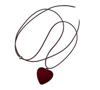 ZYKEJJDDAK Collier sophistiqué en forme de cœur qui améliore votre look et convient pour une élégance quotidienne, 96CM, Flocage, Pas de gemme