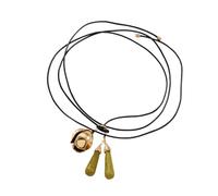 ZYKEJJDDAK Collier tendance avec pendentif cloches avec cordon réglable pour exprimer votre individualité au quotidien, 5.85x3.12in, Alliage + corde en nylon, Pas de gemme