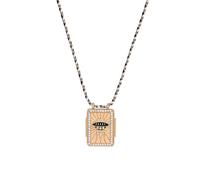 ZYKEJJDDAK Collier tendance sur le thème de la carte de tarot avec emblèmes - Bijou unique pour un rendez-vous galant, 535cm 25*30mm, Cuivre, Pas de gemme