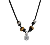 ZYKEJJDDAK Collier tibétain tressé en alliage avec pendentif dieu de la richesse pour un usage quotidien et spécial