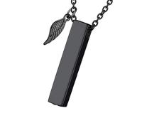 ZYKEJJDDAK Collier urne funéraire pour animal domestique avec pendentif en forme d'aile angélique pour chien et chat