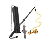 ZYKEJJDDAK Corde à taquiner pour chien avec tige extensible et corde en nylon pour jeu interactif en alliage d'aluminium jouet pour chien