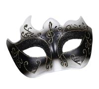 ZYKEJJDDAK Demi-masque pour femme style vénitien à paillettes avec note de musique pour déguisement de carnaval