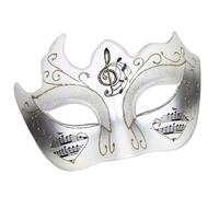ZYKEJJDDAK Demi-masque pour femme style vénitien à paillettes avec note de musique pour déguisement de carnaval